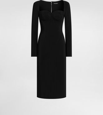 Dolce & Gabbana Cady Sheath Dress - Woman Dresses Black Viscose 38