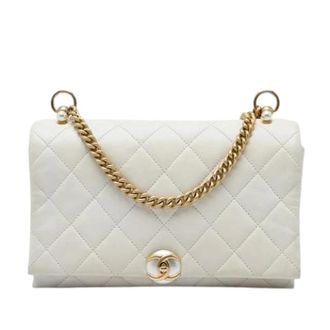 Chanel Pre-owned Flap Bag - Dames - Pre-owned - Wit - Maat: ONE Size Leer
