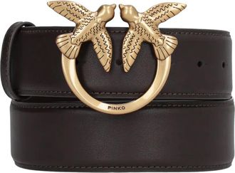 Pinko Love Birds leather belt - women - Calf Leather - S - Brown