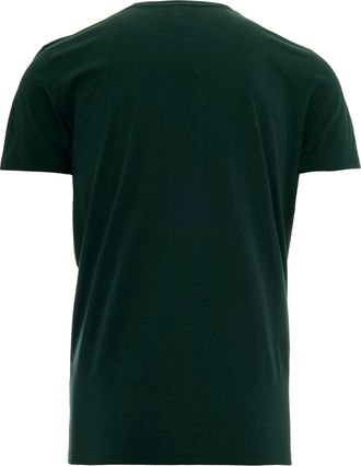 Lacoste Mens T-Shirt Pima Green Cotton T-Shirts And Polos