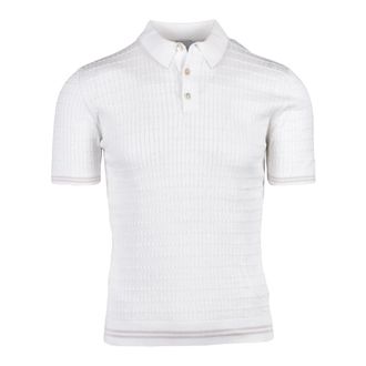 Eleventy Polo Shirts, male, White, Size: 2XL Polo in maglia