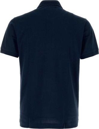 Lacoste Mens Navy Blue Piquet Polo Shirt 166 Exterior: Cotton T-shirts And Polos