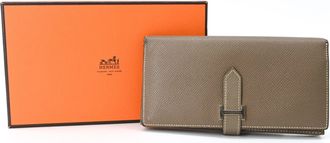 Herm&egrave;s Grayish Epsom Leather Coin Purse/Coin Case (Pre-Owned)