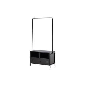 ebuy24 Montaplatos quito 1 caj&oacute;n 2 estantes color negro