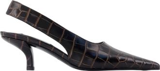 Toteme Bruin leren klassieke sandalen - Dames - Pumps - Bruin - 37 EU - Leer - Schoenen