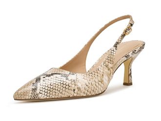 Cole Haan Hansell Sling Back High Womens Heels Mojave Snake Print Leather/Powder : 10.5 B - Medium