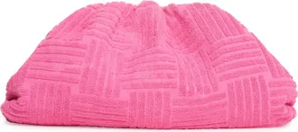 Bottega Veneta The Pouch Jacquard Terry Cloth Clutch in Bon Bon-Silver at Nordstrom