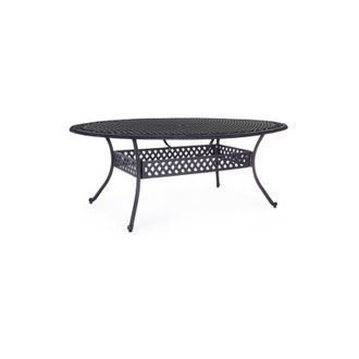 BIZZOTTO Bizzotto - Tavolo ovale Ivrea in alluminio da esterno per giardino e veranda 200 x 152 cm -Bianco