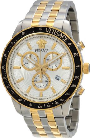 Versace Sport Chrono Quartz Silver Dial Mens Watch VEZCA0624