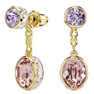 Swarovski Chroma Gold-Tone Plated Drop Earrings