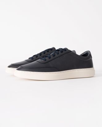Boss Orange by Hugo Boss Mens Casual Leather Trainers in Dark Blue - Size UK 10