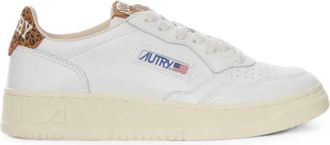 Autry sneakers met inzetstukken voor luipaardprint