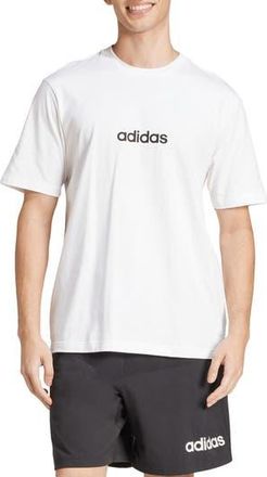 adidas Essentials Linear Jersey T-Shirt in White/Black at Nordstrom Rack, Size Xx-Large