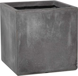 PRIMROSE Garden Fibrecotta Cement Finish Effect Outdoor Planter Square 50cm