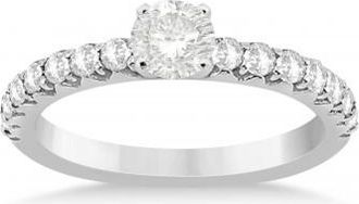 Allurez Diamond Accented Engagement Ring Setting Platinum 0.42ct