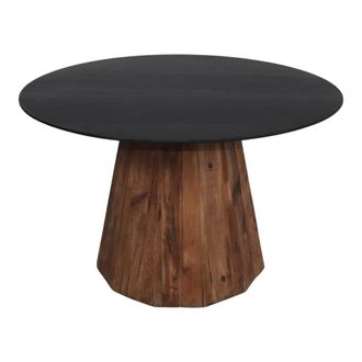 MisterWils mesa centro pino reciclado negra