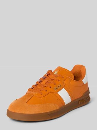 Polo Ralph Lauren Sneaker aus Leder mit Schn&uuml;rung Modell Heritage Aera in Orange, Gr&ouml;&szlig;e 38