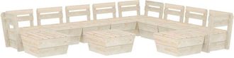 vidaXL Muebles De Pal&eacute;ts De Jard&iacute;n 11 Pzas Madera De Abeto Impregnada Vidaxl