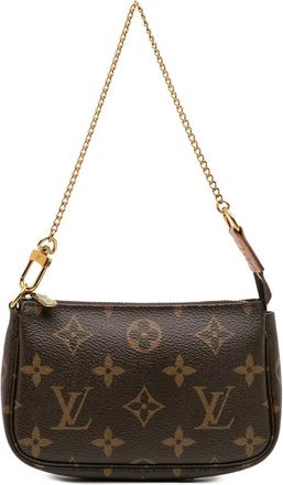 Louis Vuitton Borsa a mano mini Pochette Accessoires con monogramma 2020 - Marrone