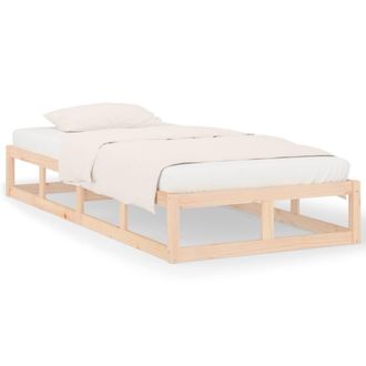 Berkfield Home Bed Frame 90x200 cm Solid Wood in Light Brown