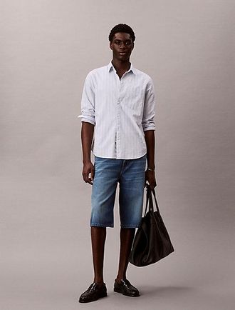 Calvin Klein Relaxed Long Denim Shorts