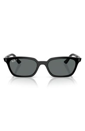 Ray-Ban 50mm Rectangle Sunglasses in Black/Dark Green at Nordstrom Rack