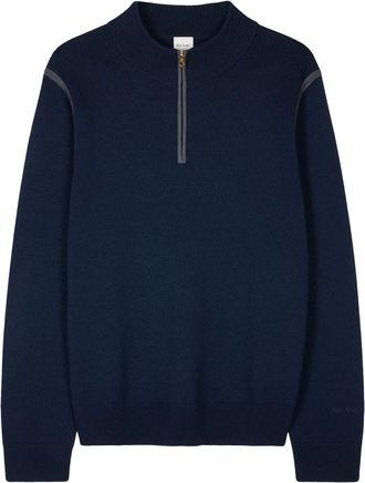 Paul Smith half-zip merino wool sweater - men - Merino - S - Blue