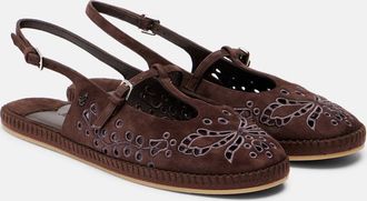 Jimmy Choo London Espadrillas Amiee in suede con ricamo