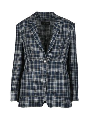 Fabiana Filippi Linen Jacket - Blue/Beige