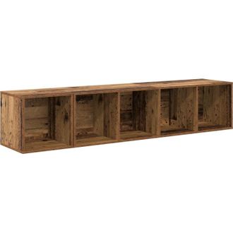 vidaXL Vidaxl - Juego De Muebles De Tv 2 Pcs Madera Antigua 37 X 37 X 142.5 Cm