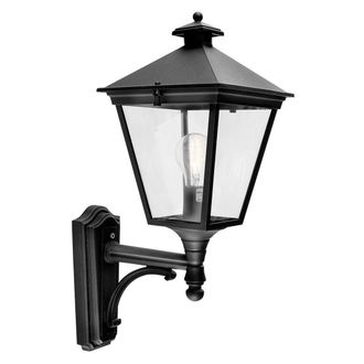 Netlighting Turin 1 Light Outdoor Wall Lantern Light Black IP54 E27
