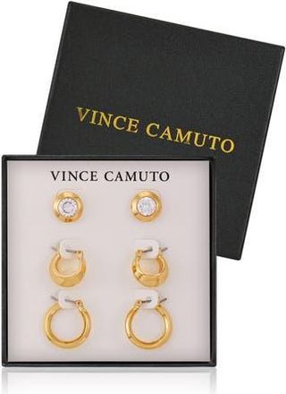 Vince Camuto Hoop and Stud Earring Set in Gold Tone at Nordstrom Rack