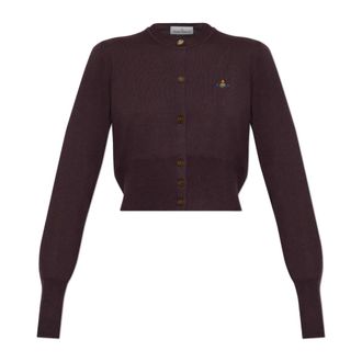 Vivienne Westwood Bea Cropped Cardigan - Dames - Truien - Paars - Maat: M Wol