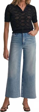Favorite Daughter The Mischa Super High Rise Wide Leg Jean In Santa Barbara