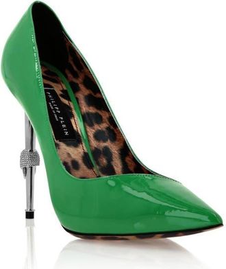 Philipp Plein Patent Leather Decollete Hi-Heels Women in Green at Nordstrom, Size 35