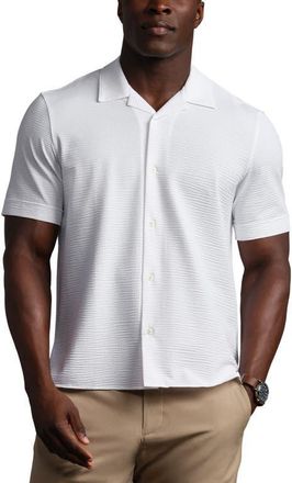 Rhone Commuter Seersucker Camp Shirt in Bright White at Nordstrom, Size Xx-Large