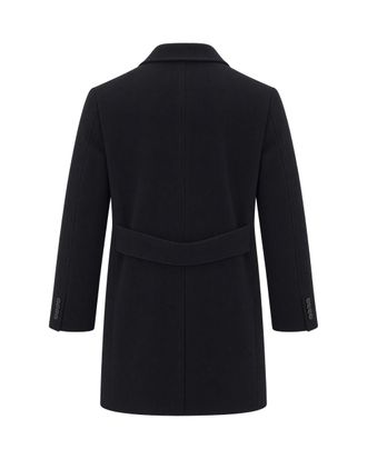 Breras Milano Double-Breasted Virgin Wool Coat - Black