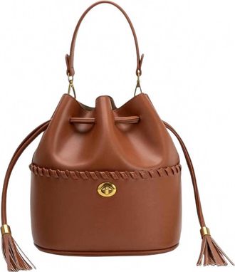 Melie Bianco Womens Janae Saddle Leather Top Handle Bag In Brown