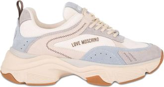 Love Moschino Sneakers met hartdetail - Beige