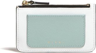 Marni logo-embossed leather wallet - women - Calf Leather - One Size - Neutrals