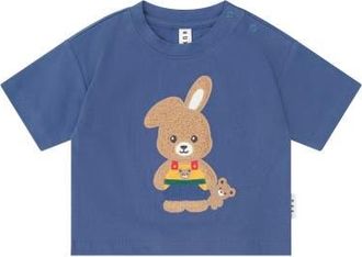 Huxbaby Colour Block Bunny Tee in Vintage Blue at Nordstrom, Size 6-12M Au