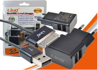 Trade Shop Trade Shop - Caricabatteria Casa 2 Usb 2.1a Sm-p2000 Para Samsung Galaxy Tab P1000 P3100 P5100