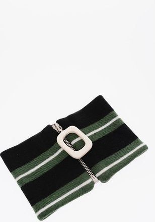 J.W.Anderson Striped Wool Neck Warmer IWA with zip closure size Unica
