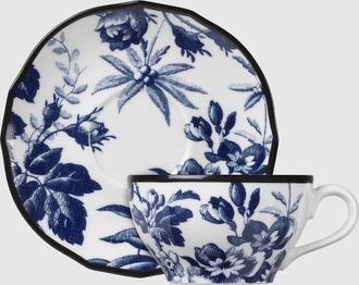 Gucci Herbarium Teacup And Saucer, Set Of Two