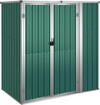 vidaXL Cobertizo Herramientas Jard&iacute;n Acero Galvanizado 161x89x161 Cm Vidaxl