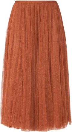 Philosophy di Lorenzo Serafini Rokken, Dames, Bruin, S, Polyester, Bruine Uitlopende Rok Klassieke Stijl