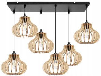 OEM L&aacute;mpara Colgante, L&aacute;mpara De Techo, Madera, Pantalla Led