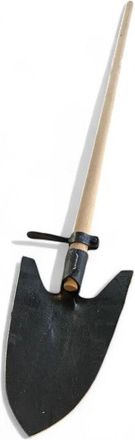 No Brand No Brand - Vanga in acciaio forgiato con manico in legno e staffa girevole ideale per giardinaggio altezza 169 cm lunghezza 28 cm