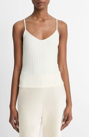Vince V-Neck Rib Camisole in Vanille at Nordstrom Rack, Size Xx-Small