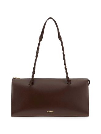 Jil Sander Dark Brown Smooth Leather Shoulder Bag